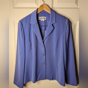 Jessica Howard Periwinkle Purple Button front Blazer And Skirt Suit Set Size 10